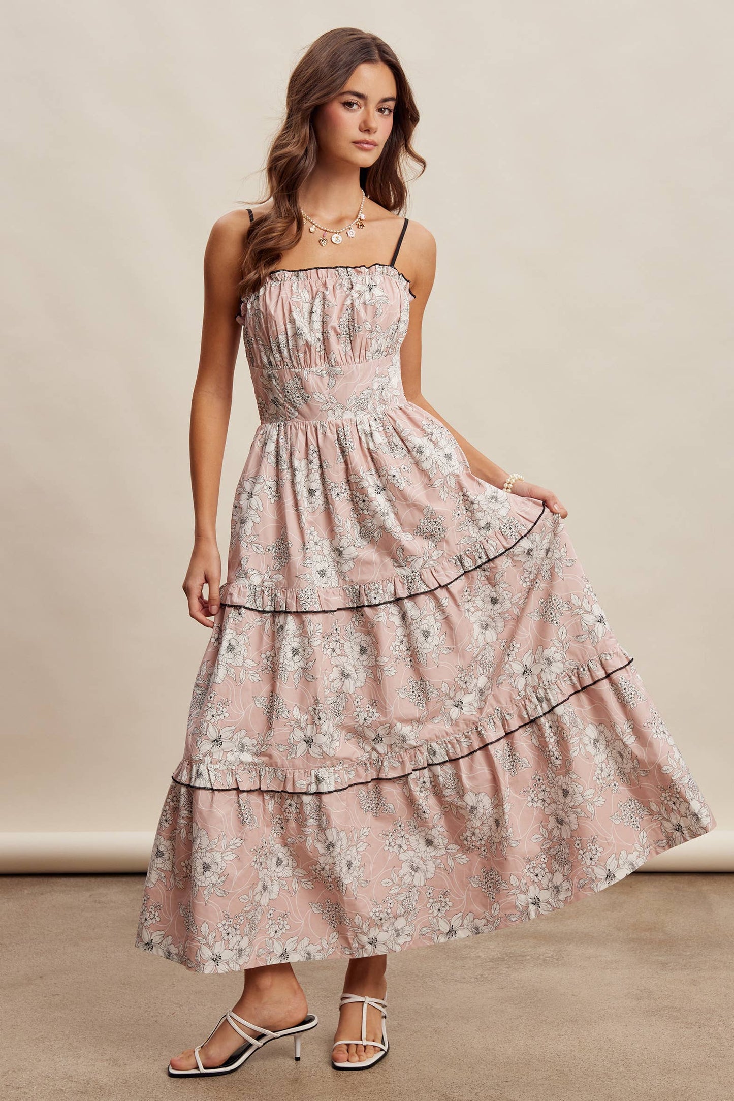 Floral Ruffle Tiered Maxi Dress