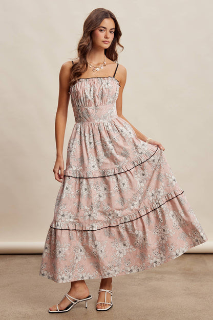 Floral Ruffle Tiered Maxi Dress