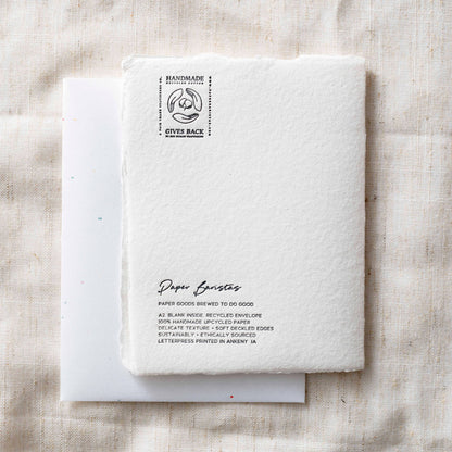 Happily Ever After | Wedding Eco-Friendly Greeting Card: Folded A2 Greeting Card. Blank Inside.