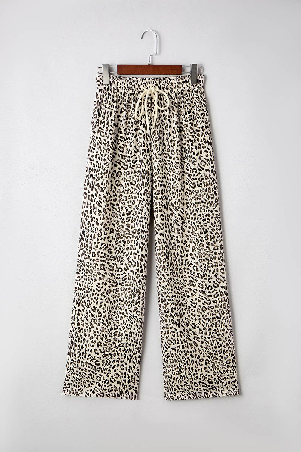 Jovanna | Leopard Drawstring Elastic Waistband Loose Pants