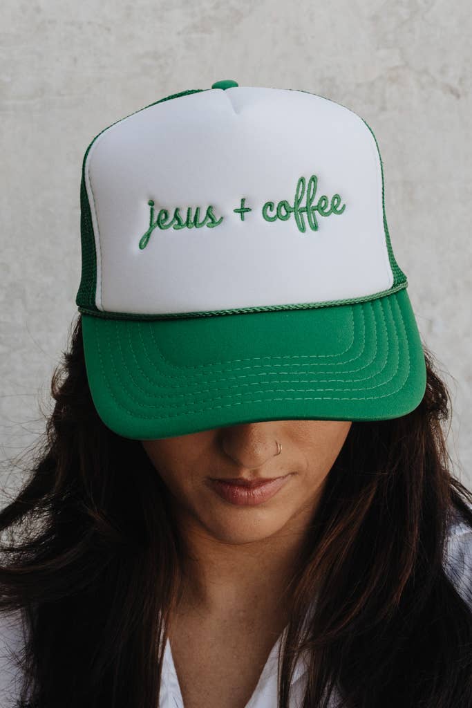 Jesus + Coffee Hat - Green