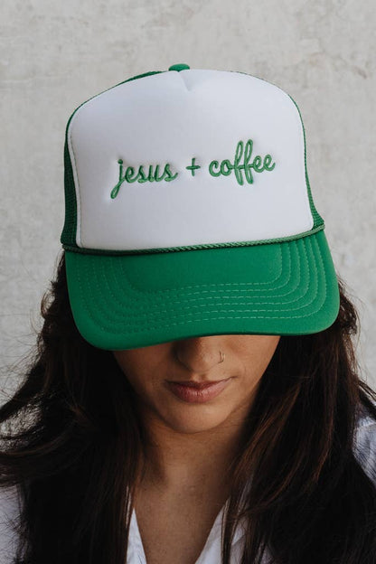 Jesus + Coffee Hat - Green