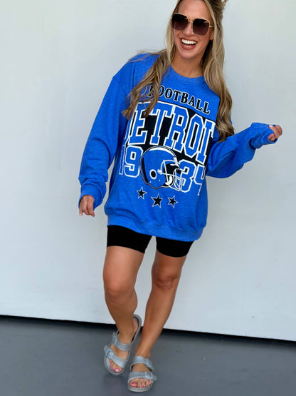 Detroit Football Oversized Crew