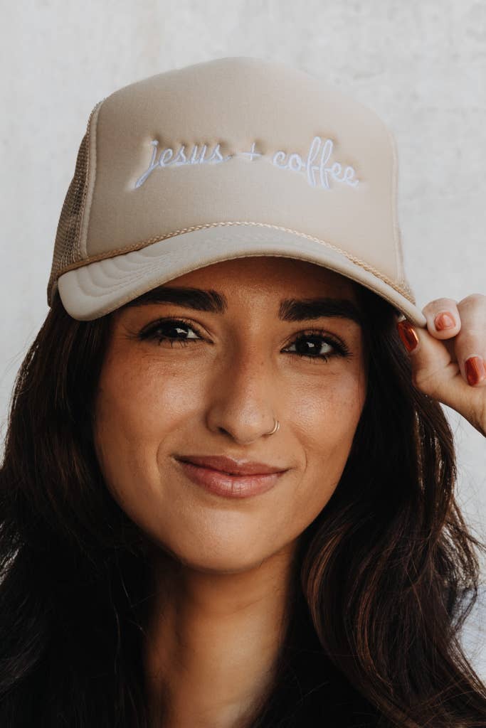 Jesus + Coffee Hat - Tan