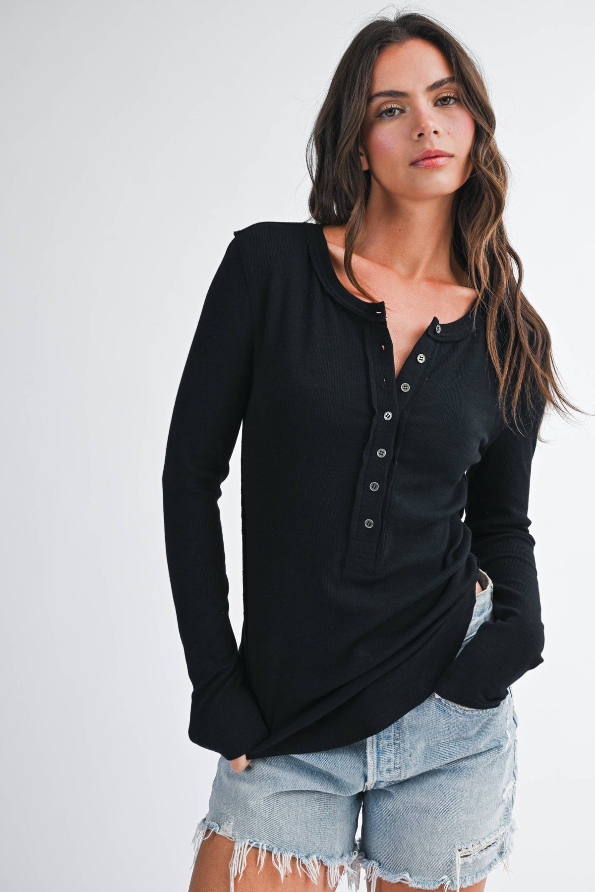 Henley Long Sleeve Top