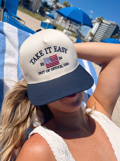 Take It Easy 2024 Vintage Trucker Hat