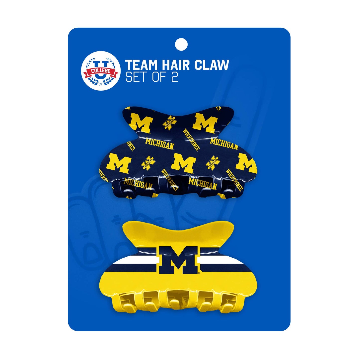 Michigan Wolverines Hair Claw Set