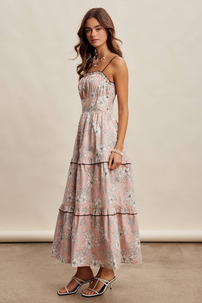 Floral Ruffle Tiered Maxi Dress