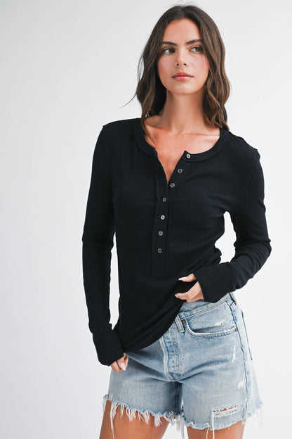 Henley Long Sleeve Top