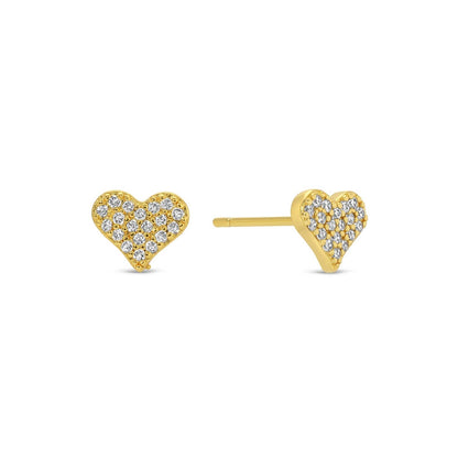 Heart Velvet Stud Set