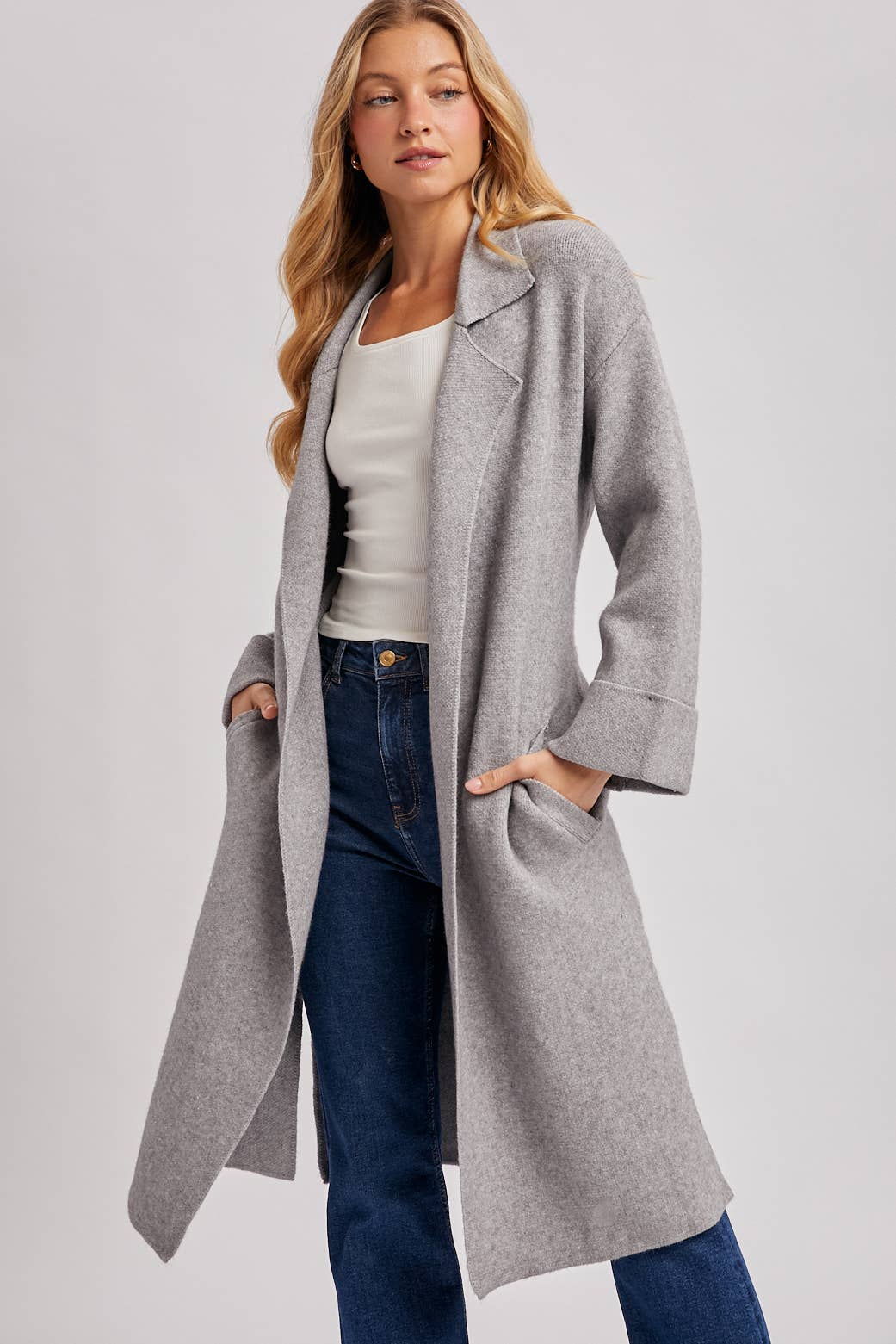EFFORTLESS KNITTED TRENCH COAT