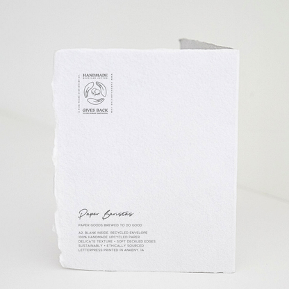 Happily Ever After | Wedding Eco-Friendly Greeting Card: Folded A2 Greeting Card. Blank Inside.