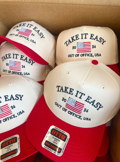 Take It Easy 2024 Vintage Trucker Hat