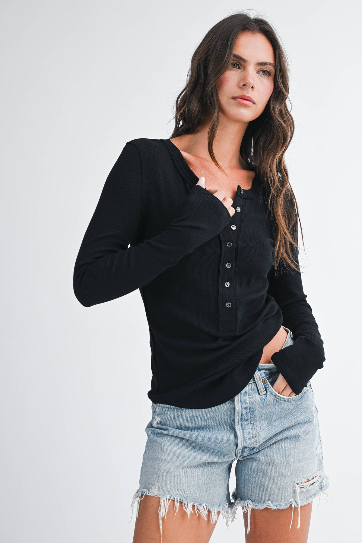 Henley Long Sleeve Top